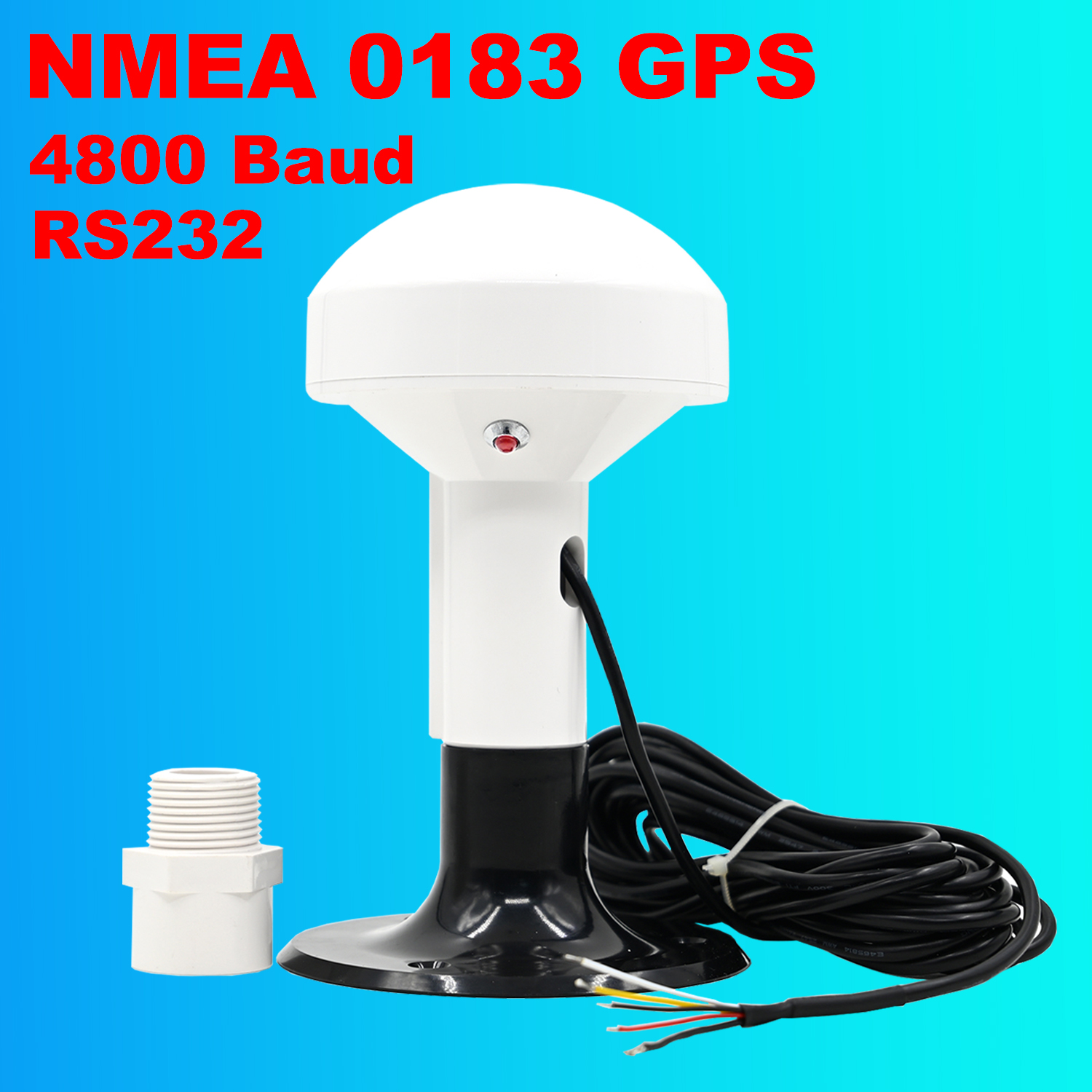 Marine GPS NMEA 0183 4800 Baud Antennenempfänger, kompatibel mit Garmin Raymarine RS232 GPS-Antennensensor
