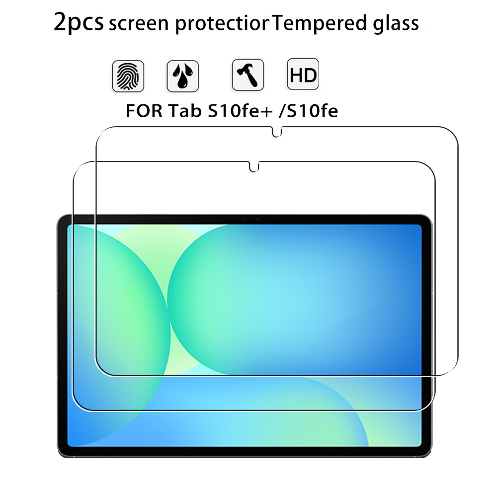 Protector de pantalla de vidrio templado para Samsung Galaxy Tab S10 FE S10FE plus S10 + Tablet HD, película protectora de vidrio, 2 uds.
