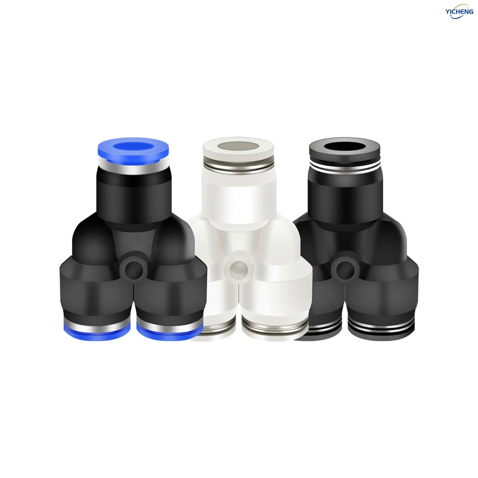 Conector de mangueira ID de 6MM Y Spliter Push to Connect Acessórios Tubo de 3 maneiras Connect Push Fit Push Lock (pacote com 30)