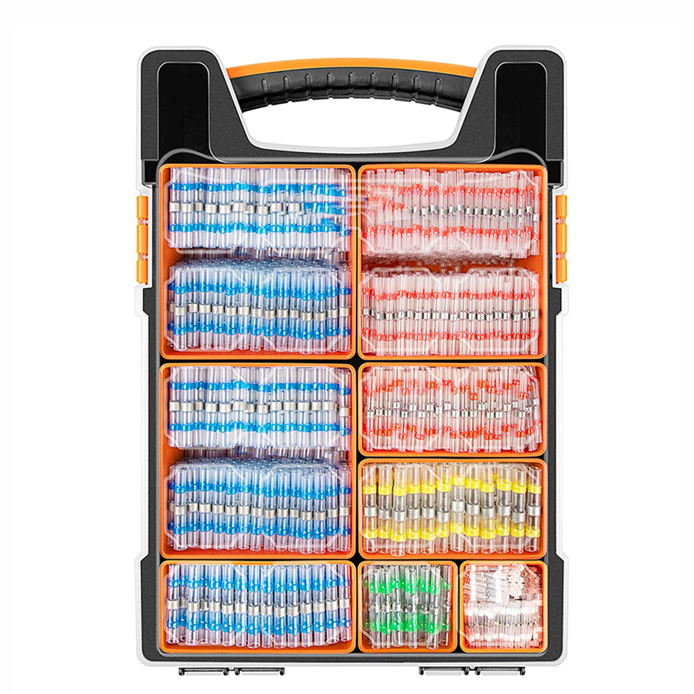 WOZOBUY connecteurs de fil thermorétractables SST21 manchon étanche AWG22-18 épissure électrique bout à bout Terminal de joint de soudure étamé