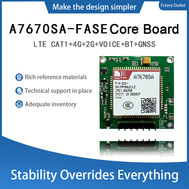 A7670E A7670SA A7670G A7672S 4G Cat 1 พร้อมโมดูล GSM Development Core Board TTL Serial Port