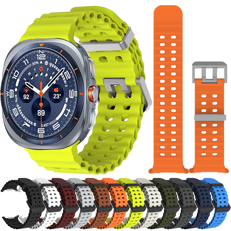 Banda marinha para samsung galaxy watch ultra 2025 esportes pulseira de silicone samsung galaxy ultra 47mm pulseira acessórios