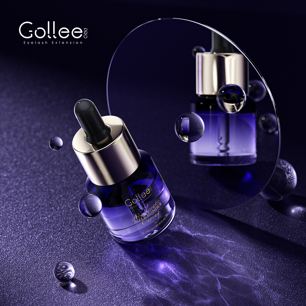 Primaire pour extensions de cils Gollee 15ML – Super Bonder pour cils, durabilité accrue, aide à la fixation des cils, adhésif longue durée pour maquillage