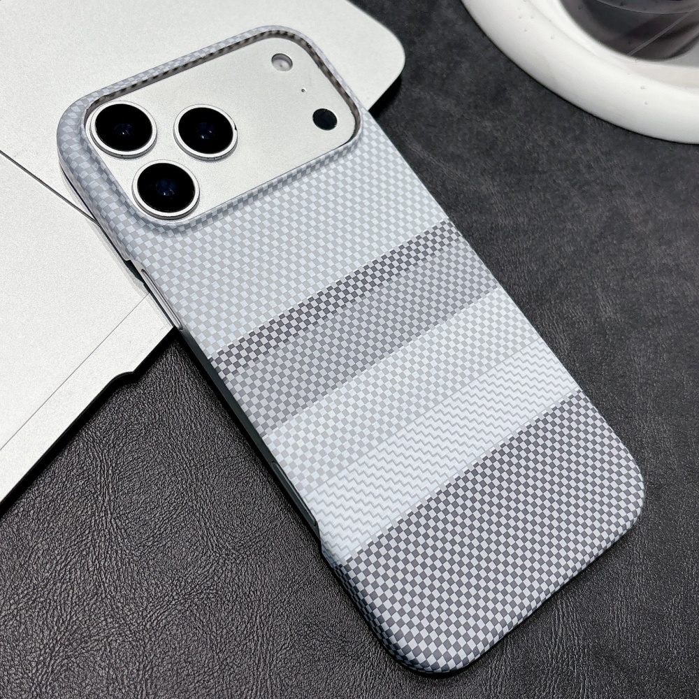 Magnetisch Streeppatroon Koolstofvezel Voor Magsafe Case Voor iPhone 17 Air 16 15 Pro Max Draadloos Opladen Schokbestendig Hard PC Cover