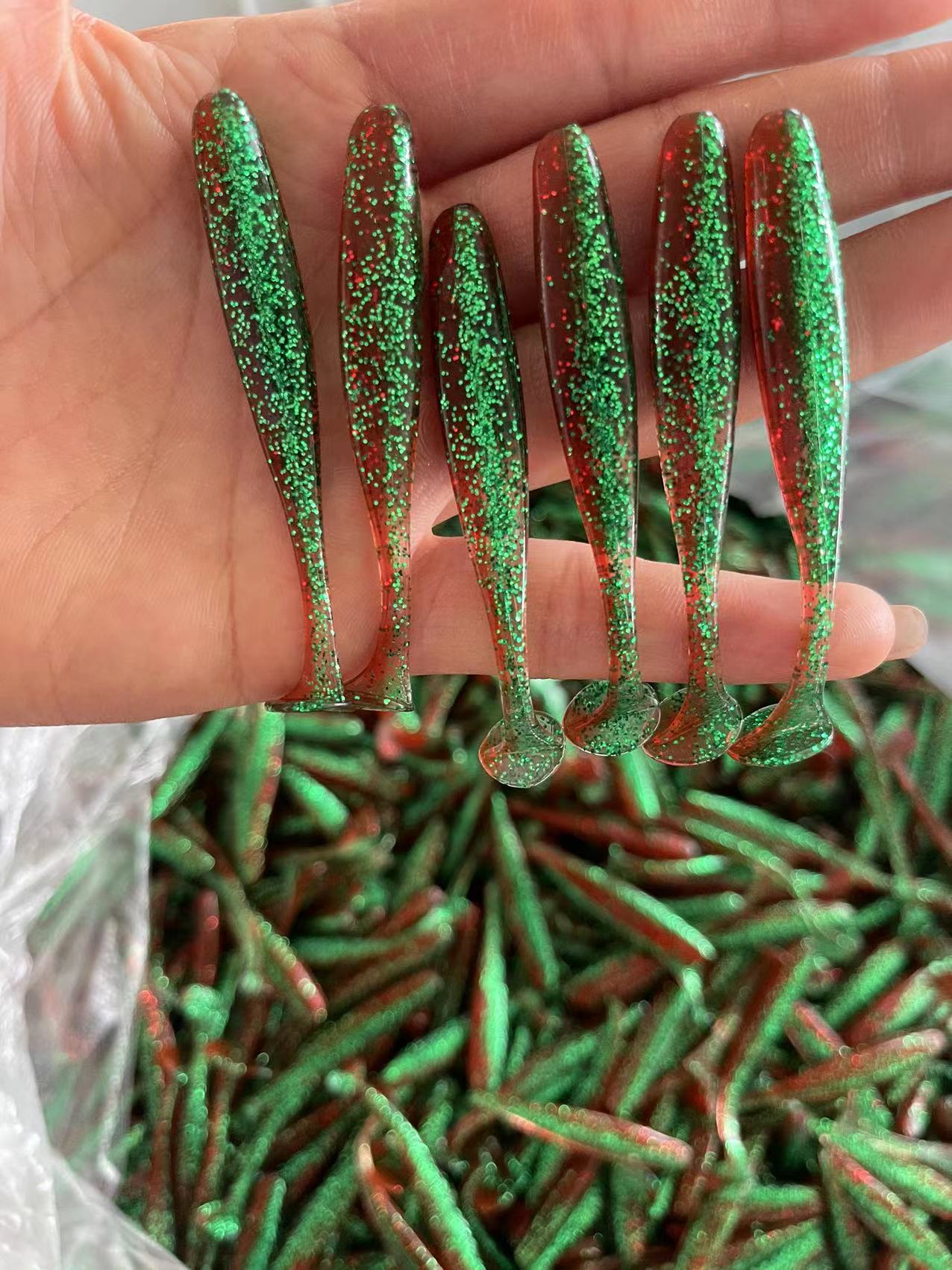Fishing Lure T Tail Soft Bait Mandarin Fish Jig Head 5-8.5cm Worm Texas Rig Carolina Rigs Lot 10 Pieces SALE