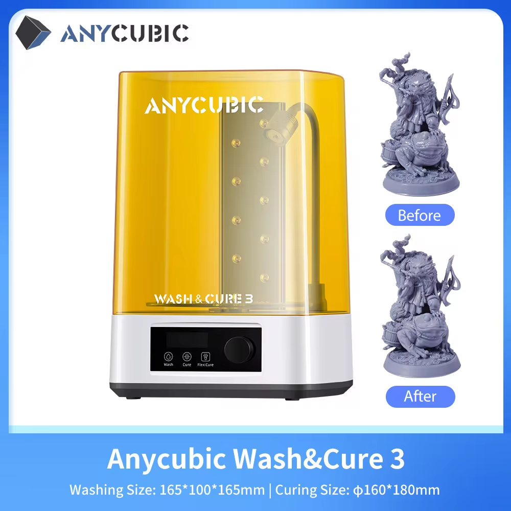 ANYCUBIC Wash & Cure 3 Curing and Washing Machine For DLP SLA LCD Resin 3D Printer For Photon Mono 4/4 Ultra