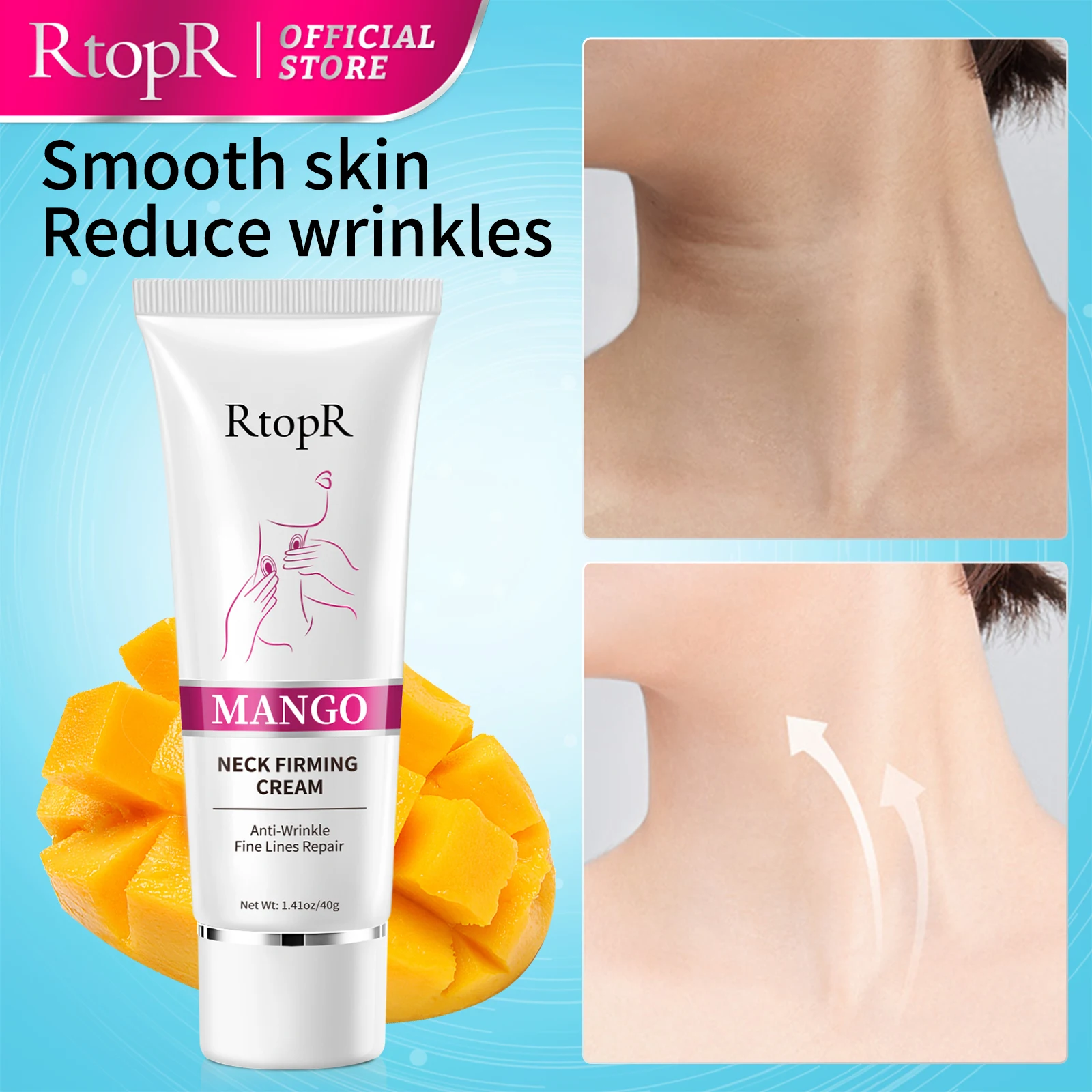 RtopR Neck Firming Wrinkle Remover Cream Rejuvenation Firming Skin Whitening Moisturizing Shape Beauty Neck Skin Care Products