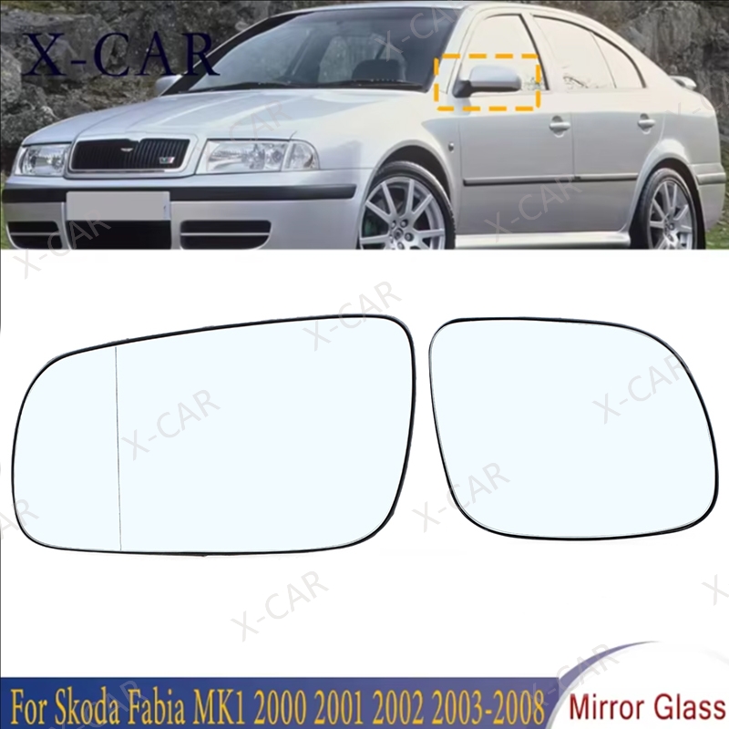 Per Skoda Fabia MK1 2000-2008: Vetro Specchietto Retrovisore Esterno con Riscaldamento
