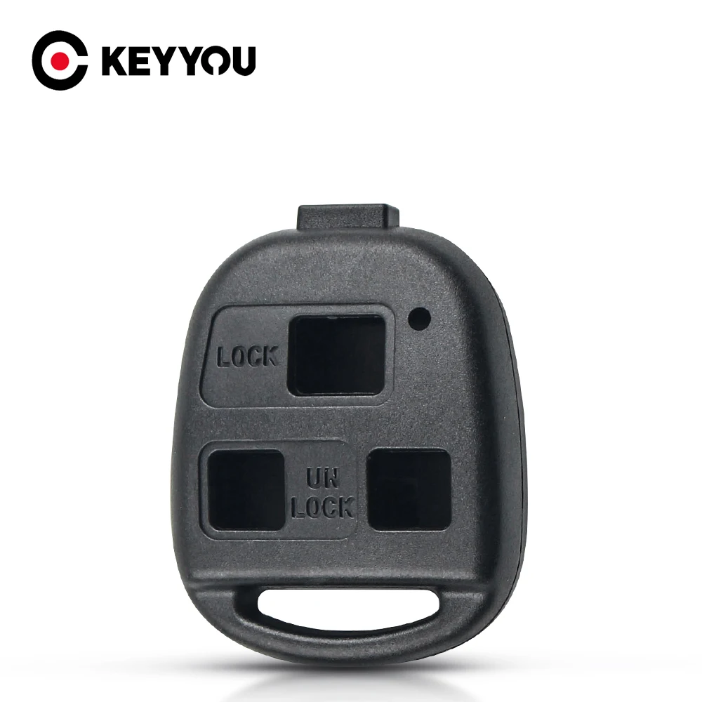 KEYYOU-carcasa de llave de coche remota + almohadilla para Lexus RX300 ES300 LS400 GX460, Toyota Corolla Land Cruiser YARIS CAMRY RAV4