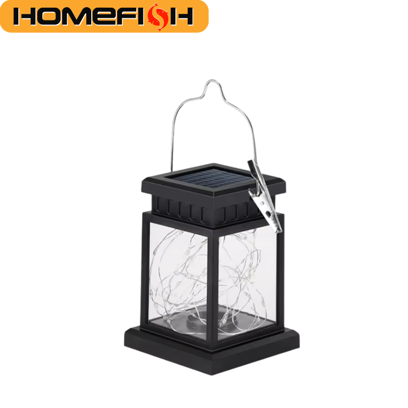 Lampes solaires LED HOMEFISH pour l'extérieur, lanternes de sol, panneaux lumineux, bougies suspendues, décoration pour jardin, balcon, terrasse, décoration d'oiseaux
