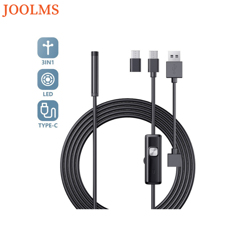 USB-эндоскоп типа C, 2 м/3,5 м, бороскоп для OTG, Android-телефона, ПК с Windows, MacBook, 5,5 мм, 7 мм, инспекционная змеиная камера