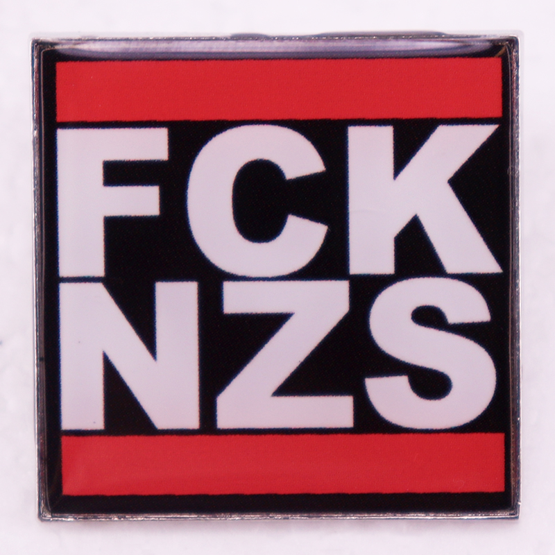 FCKNZS Pin esmaltado AntiFa broche joyería mochila decorar