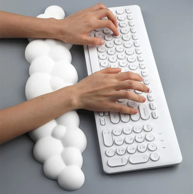 Ergonomisches Mauspad mit Handgelenkauflage, Rutschfeste Tastaturunterlage für Büro und Gaming