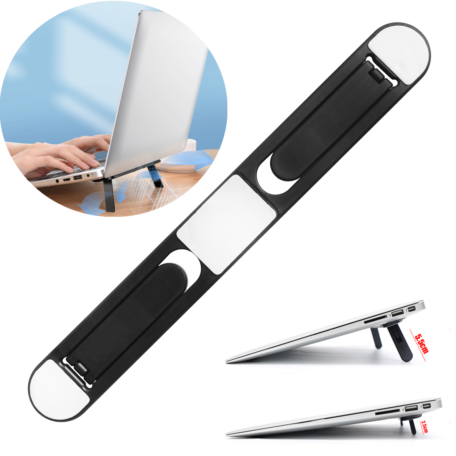 Soporte elevador Universal para ordenador portátil para Macbook Pro Air Lenovo Samsung soporte de refrigeración para portátil soporte Invisible para ordenador portátil nuevo