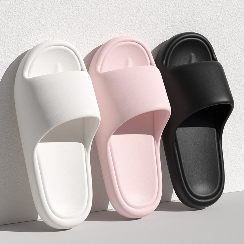 Chinelos de plataforma leve feminino super macio antiderrapante praia flip flops mulher conforto casais slides interiores sapatos de chuveiro