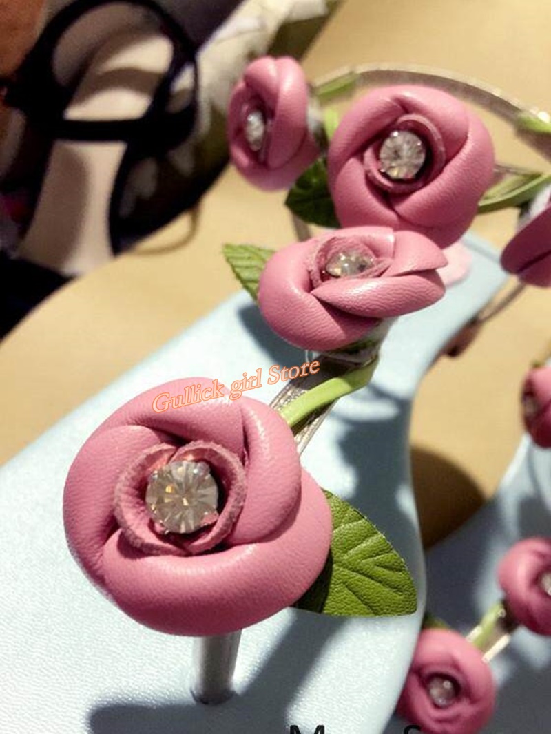 Flower Decor T Strap Flat Sandals Round Toe Handmade 2026 New Arrivals Fashion Women Hot Sale Shoes Custom Made Norvelty Summer