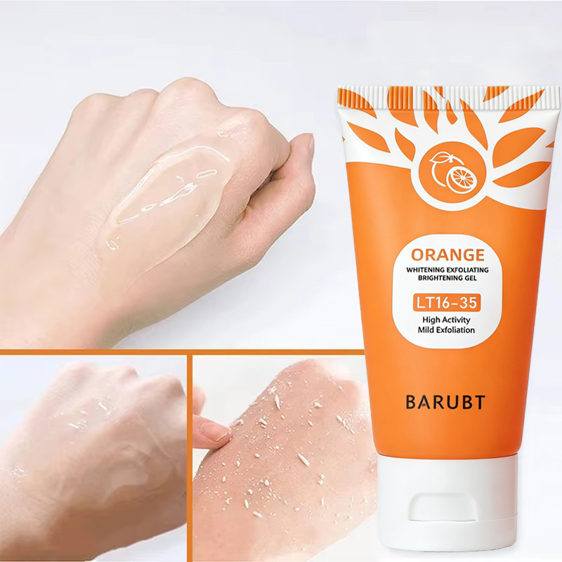 50g Gel exfoliante naranja para el cuerpo Facial exfoliante Facial naranja suave Gel de limpieza corporal producto para eliminar la piel muerta exfoliante limpieza de la piel