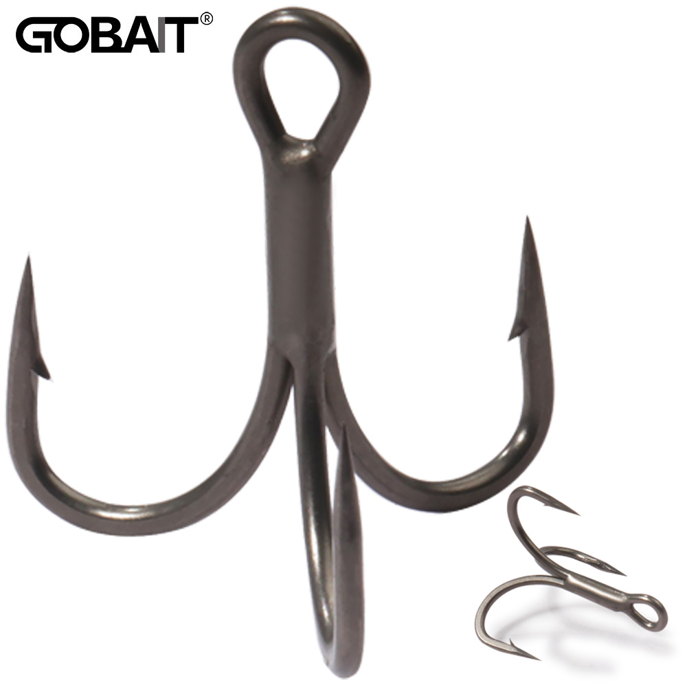 20 ganci tripli in teflon 2 # -10 #   Ami da pesca con esca antiruggine in acciaio ad alto tenore di carbonio affilato con ardiglione