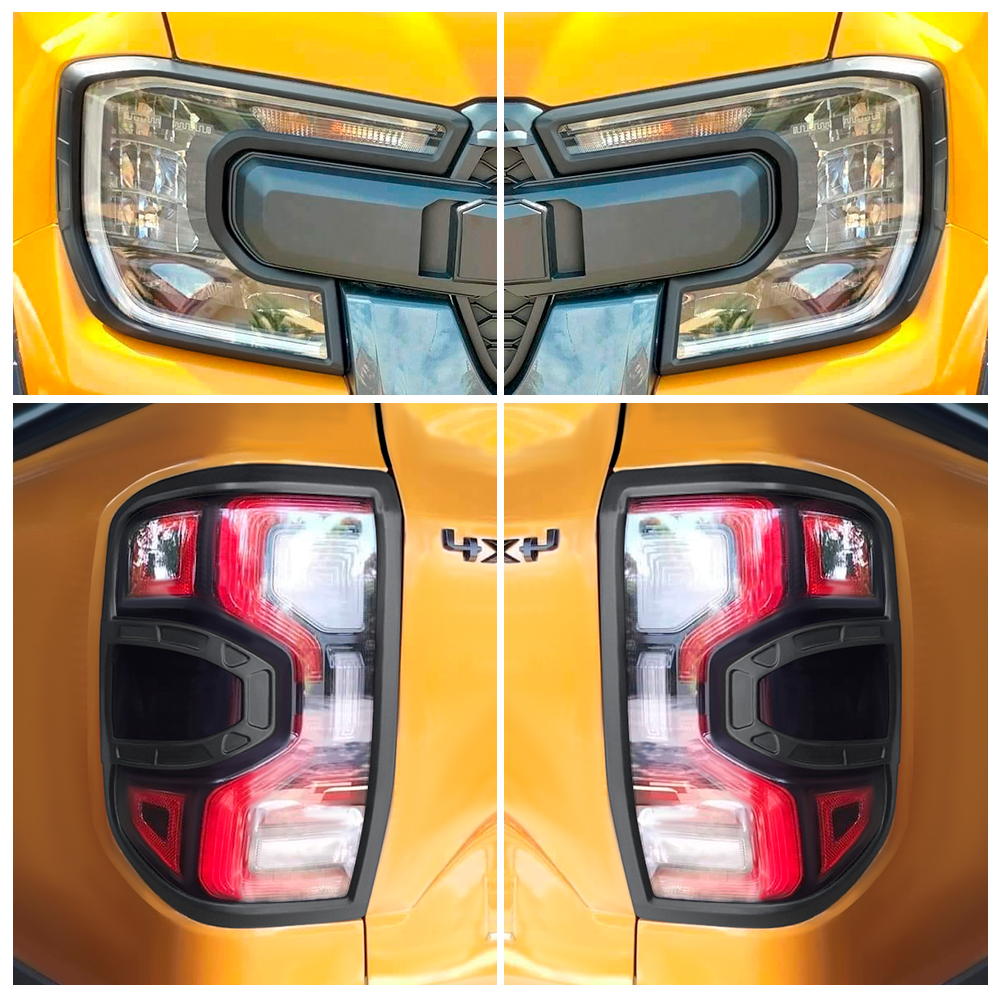 Couvercle de enquêter Arrière Noir pour Ford Ranger Raptor 2023 2024 4x4, Accessoire de Voiture Nex Isabel, 256 Pièces
