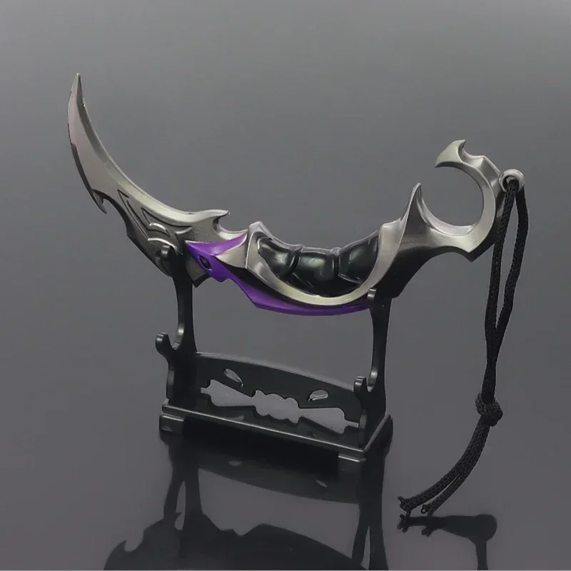 Arma valorant corpo machado reaver karambit faca 15cm jogo de metal periférico katana samurai espada lâmina sem cortes ornamentos presente brinquedos meninos