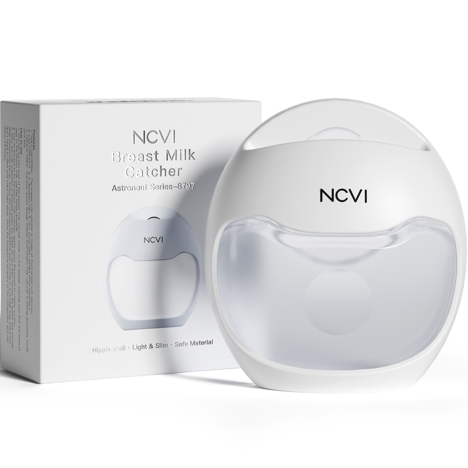 Ncvi胸部ミルクコレクター、ミルクキャッチャー、母乳育児用の胸シェル保護乳首、再利用可能な胸囲