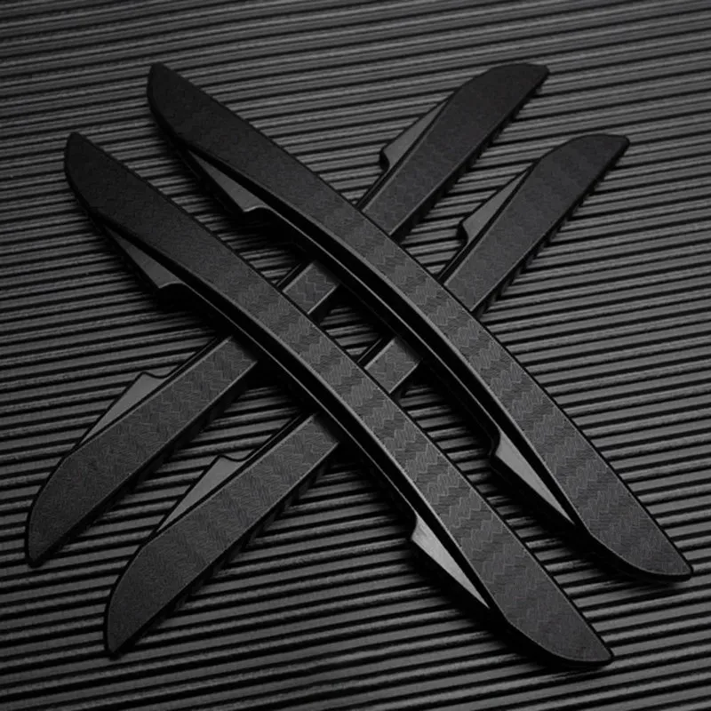 Barra protectora anticolisión negra para puerta de coche, pegatinas de silicona, protección de borde lateral, cubierta de espejo retrovisor, tira protectora
