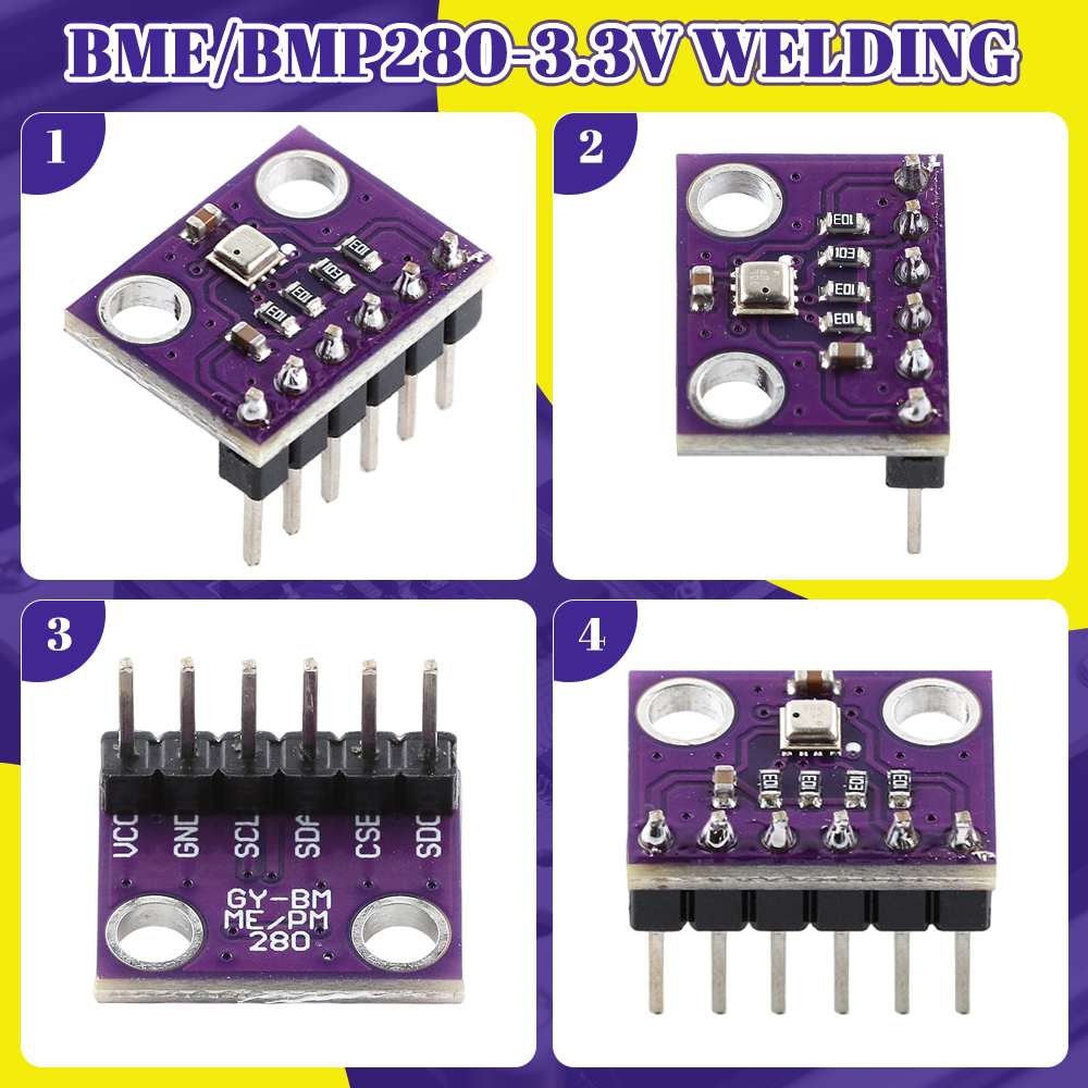 Датчик температуры и давления воздуха GY BMP280 5V BME280 I2C SPI 1.8-5V GY-BMP280-3.3V, барометрический цифровой модуль для Arduino