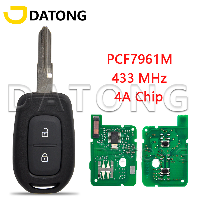 Datong World 2 Tasten 4A PCF7961M 433 MHz mit VAC102 Klinge Auto-Fernbedienungsschlüssel für Renault Sandero Logan Lodgy Dokker Dacia Duster