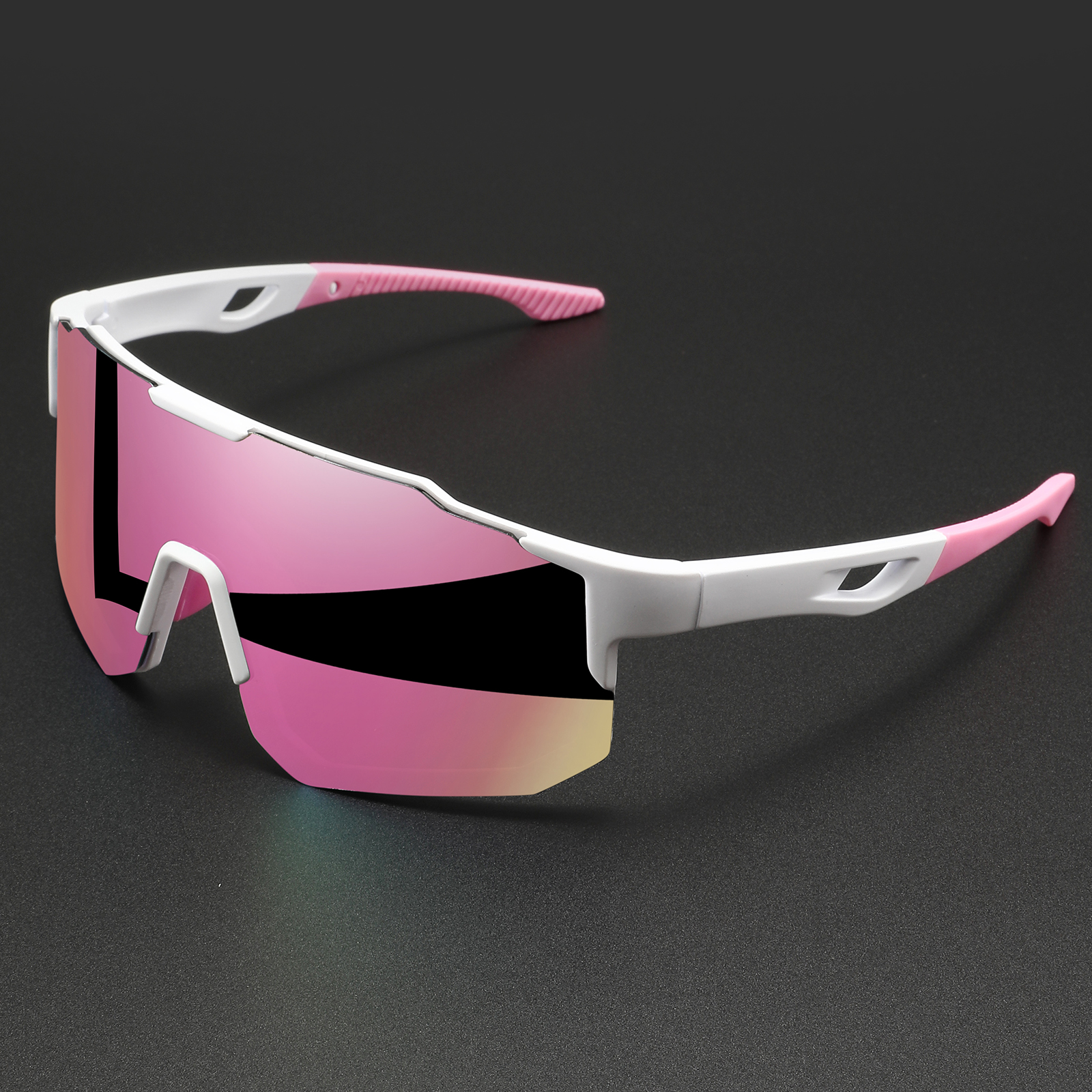 Óculos de sol esportivos coloridos grandes – design envolvente, ajuste confortável unissex UV400 para ciclismo, caminhadas e atividades ao ar livre