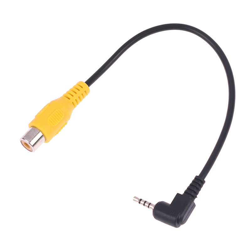 Adaptador de Cable AV en vídeo, conector macho AV de 2,5mm a conector hembra RCA para GPS y Cable convertidor de cámara trasera, 1 ud.