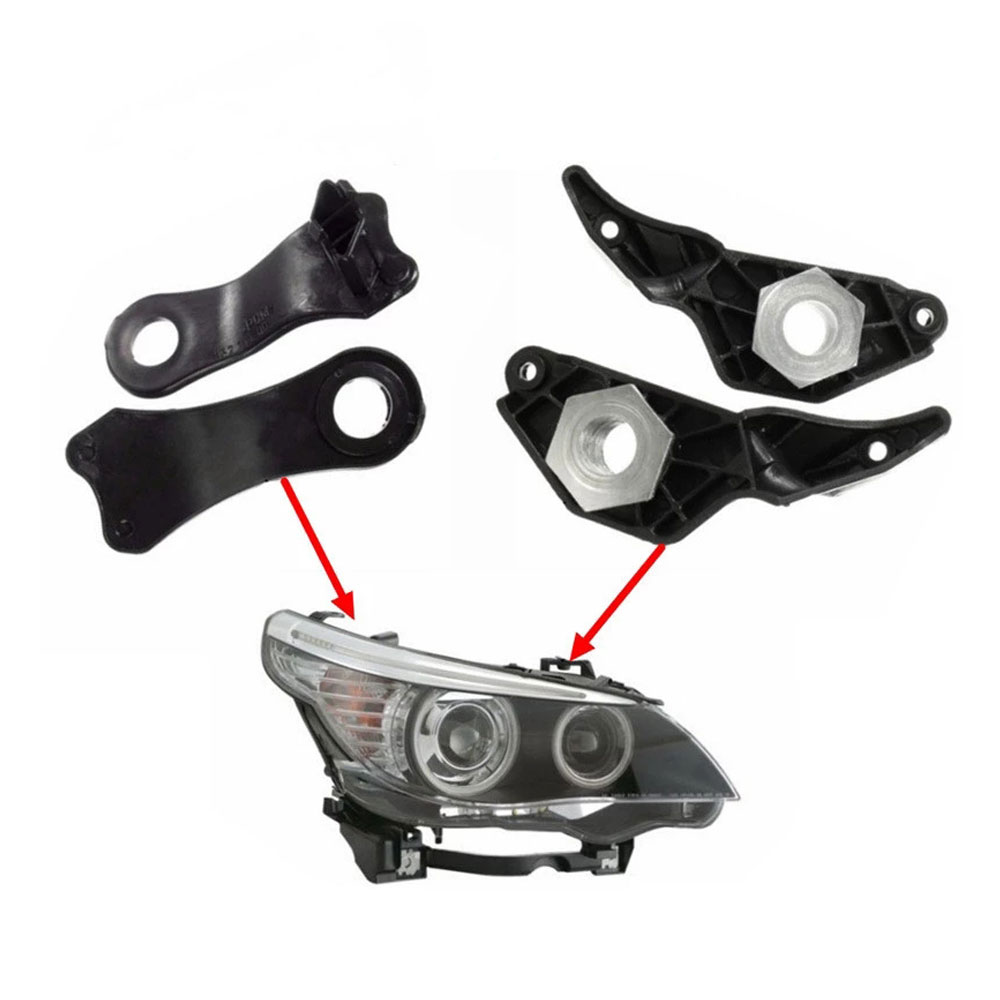 Kit de reparación de faros delanteros de coche, Clips de soporte para BMW serie 5 E60 E61 63126949634 63126949633 63126941478 63126942478