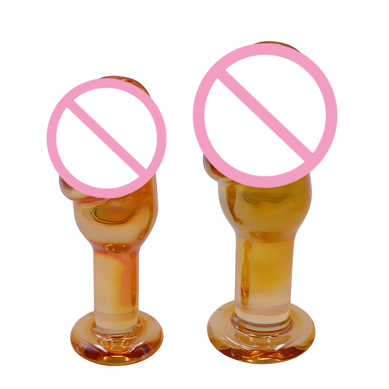 Crystal Glass Dildos Shape Realistic Dildo Penis Glass Beads G-Spot Anal Butt Plug Erotic Sex Toys For Woman Couples Adult Games