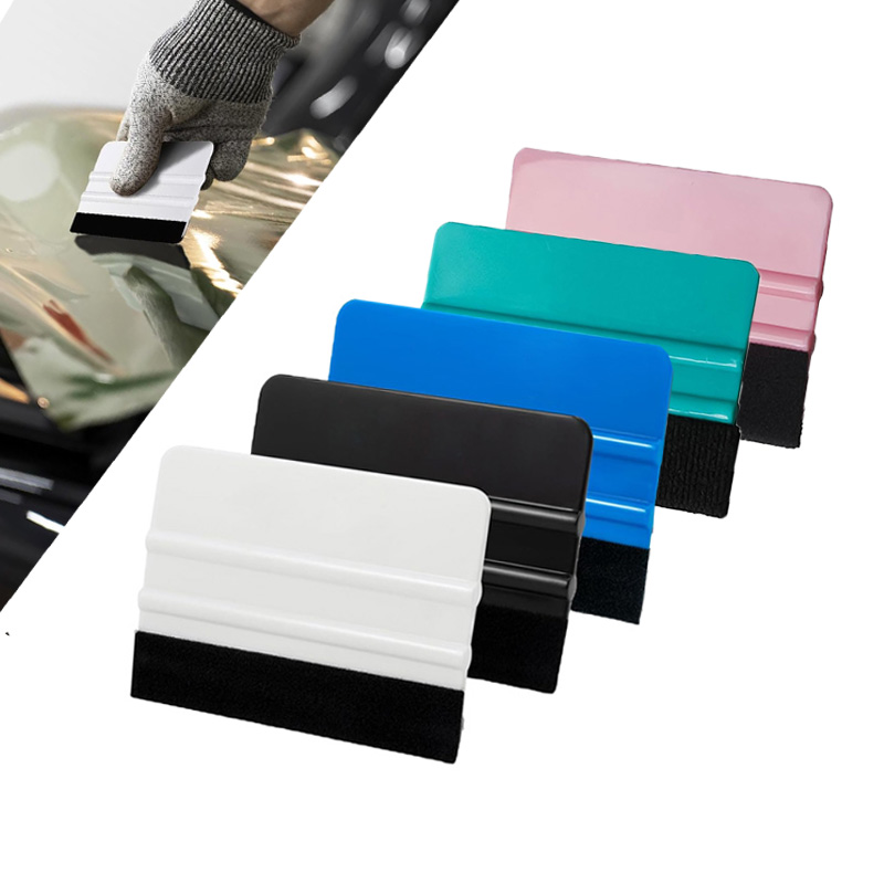 Felt Edge Vinyl Squeegee Decal Scraper Applicator for Window Tinting Film Stickers Plastic Wallpaper Scraper Car Wrap Tools