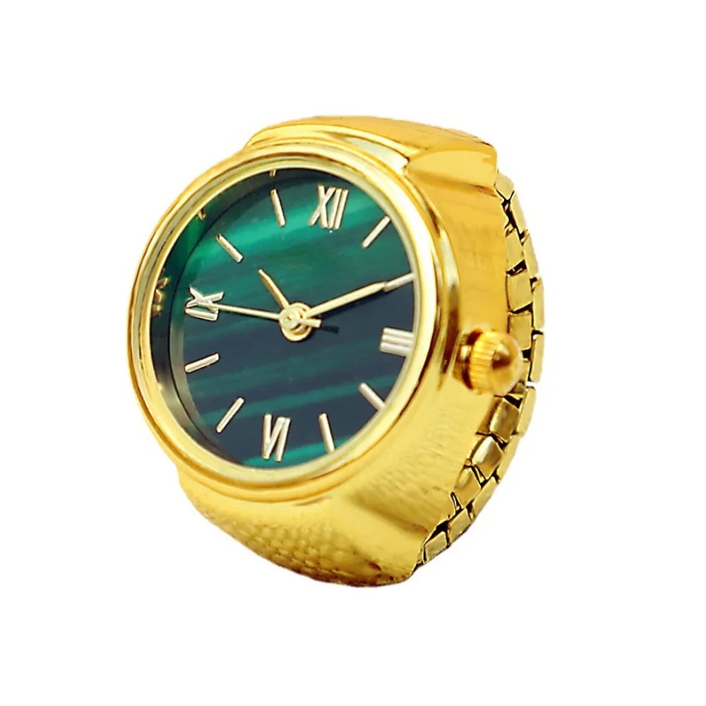 Mini orologio alla moda Anello per uomo Donna Personalità Orologi da dito Banchetto d'affari Cocktail Party Accessori per gioielli