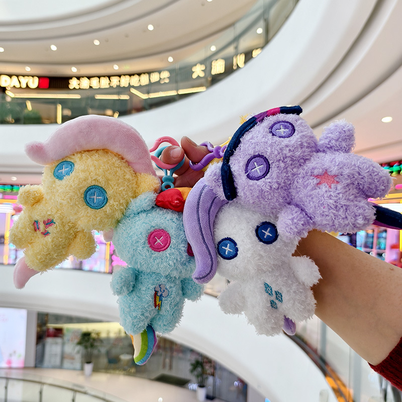 Kawaii My Little Pony плюшевый рюкзак с подвеской, брелок, Twilight Sparkle Fluttershy Pinkie Pie, милая сумка, украшение, игрушка в подарок