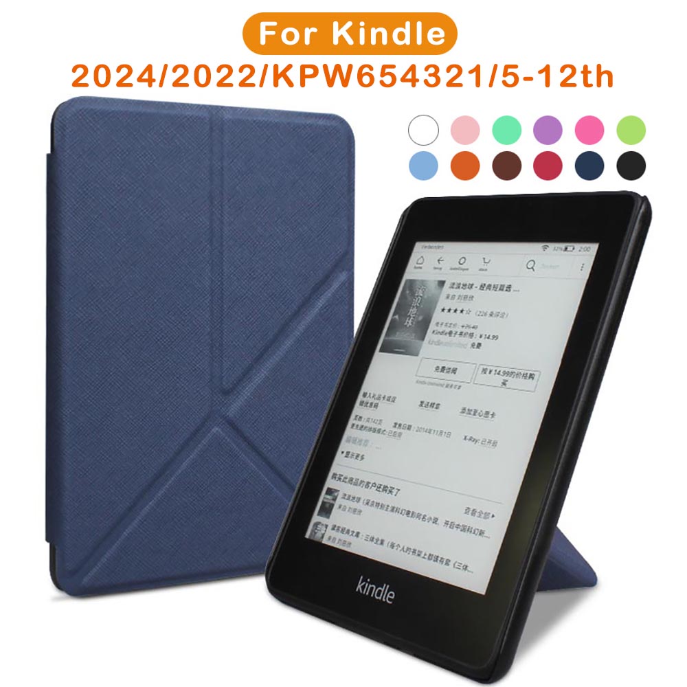 Funda plegable con soporte para Kindle 2024 2022 2021 Paperwhite Colorsoft 1 2 3 5 6 10th 11th 12th Generation 6 6,8 7 pulgadas