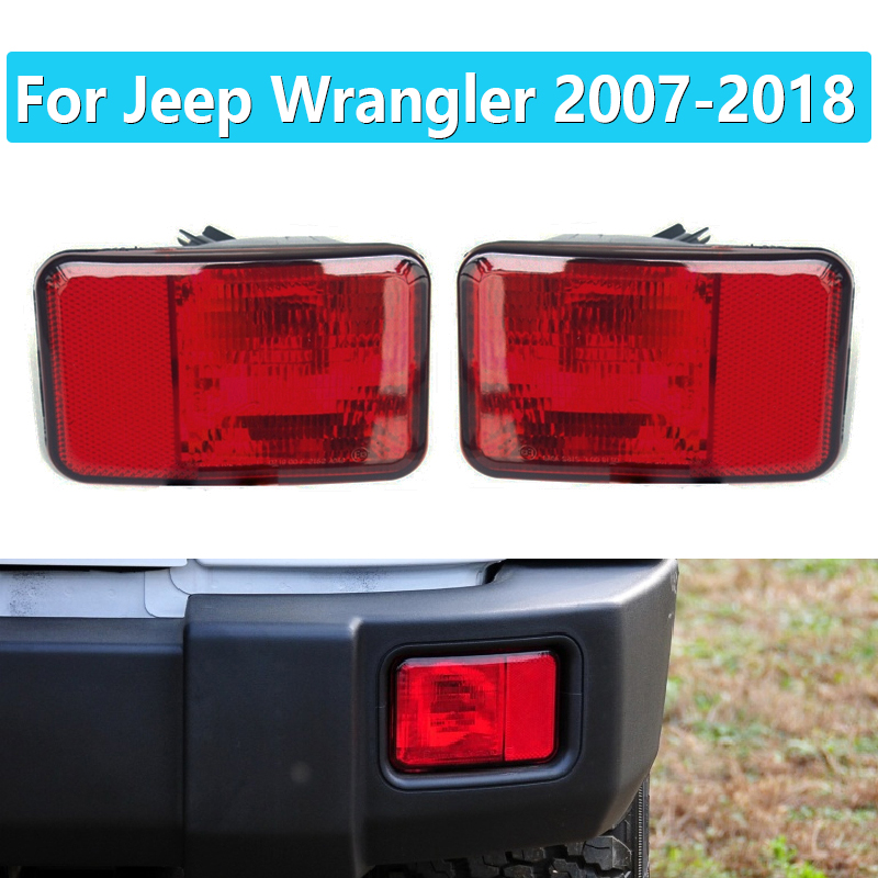 Światło przeciwmgielne tylnego zderzaka dla Jeep Wrangler 2007-2018 Wymiana obudowy lampy bez żarówek ostrzegawczych 55078104 AC 55078105 AC