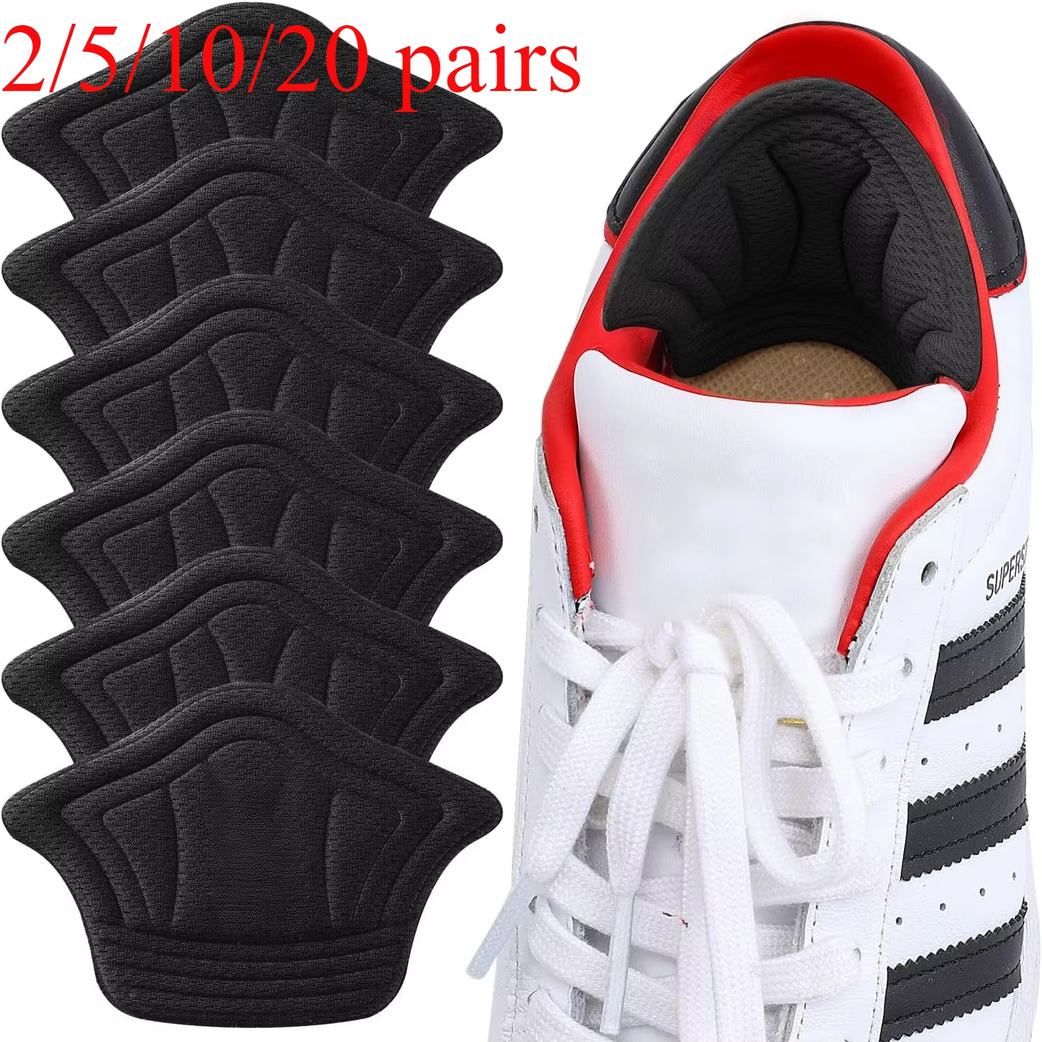 1/3/5Pairs Inlegzolen Voor Schoenen Patch Hiel Pads Sport Winter Schoenen Pads Terug Sticker Verstelbare Patches voor Sneakers kussen Insert