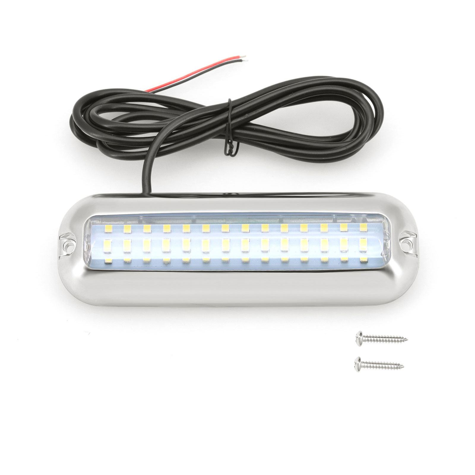 Lampa LED morska 60W 120 LED biała/niebieska, wodoodporna, podwodna, oświetlenie pokładowe, do łodzi żaglowych, pontonów, lampa na pawęż.