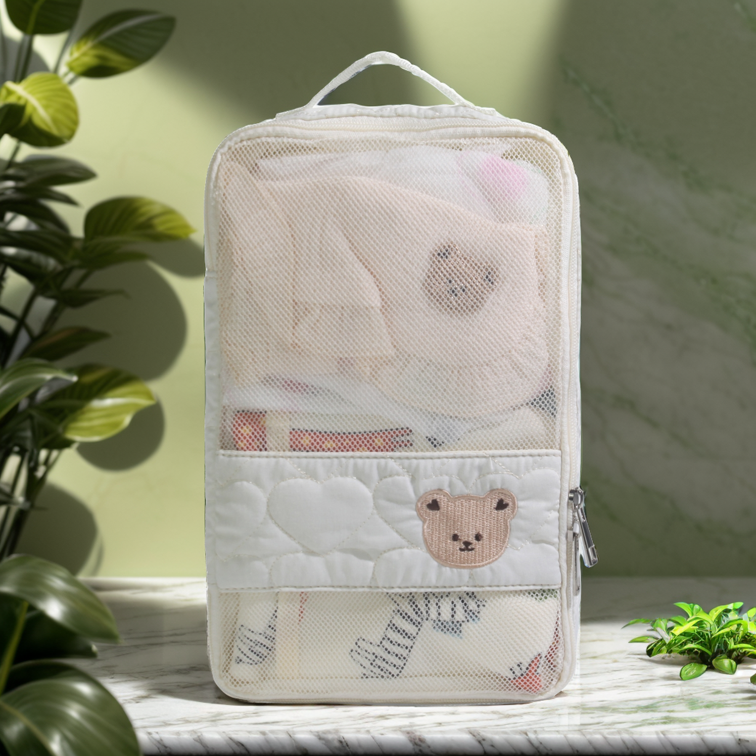 Bolsa de fraldas de viagem, bolsa de fraldas portátil à prova d'água para roupas de bebê, bolsa de higiene pessoal para mãe, adequada para bolsa de mamãe de viagem