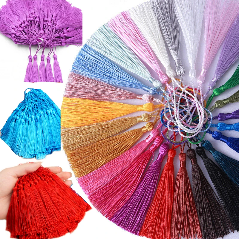 20 pièces de mini-pompons soyeux et doux de 13 cm/5 pouces, garniture à franges pour la couture, la fabrication de bijoux, les projets de bricolage, les étiquettes cadeaux et les marque-pages
