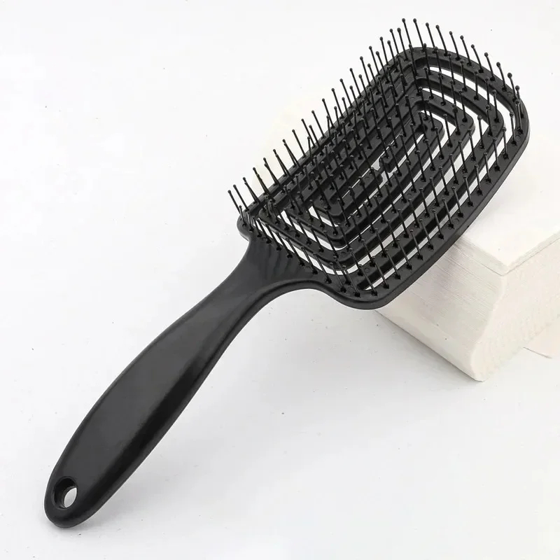 Pente de cabelo de massagem multifuncional - estilo antiestático de cabelo molhado, ferramenta de salão esfoliante feminino