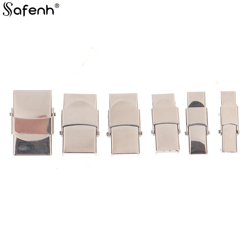 Fermoir en acier inoxydable CriAJJaw, crochet de bracelet de montre, bracelet en cuir, bracelet en silicone, bijoux, structure en dentelle allergique, 10 pièces par lot