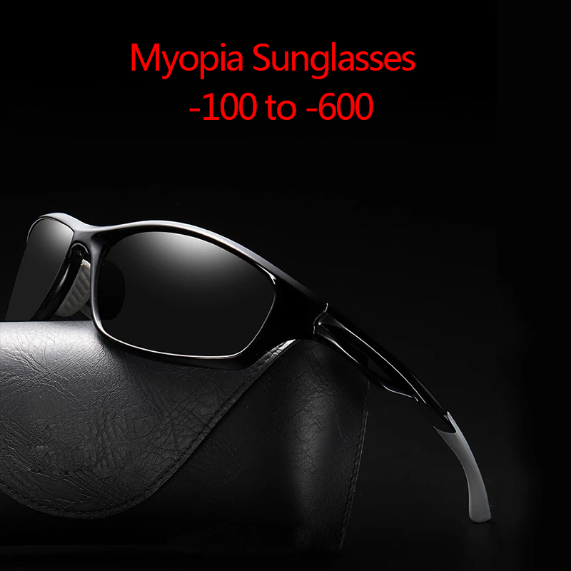 Occhiali da sole miopi polarizzati sportivi miopia miope prescrizione occhiali da sole da guida-100 to -600