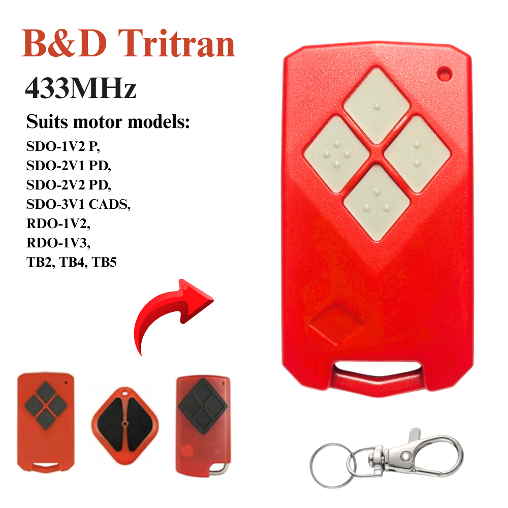 Garage Door Remote for B&D Tritran TB5 BD2 BD4 Compatible Garage Door Opener Control-A-Door P Diamond 433.92MHz Rolling Code