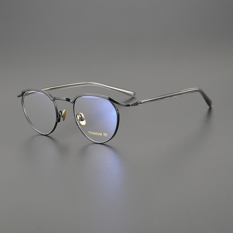 Lunettes rondes rétro japonaises faites à la main pour hommes et femmes, monture en titane Vntage, Design de marque, ultralégères, tendance