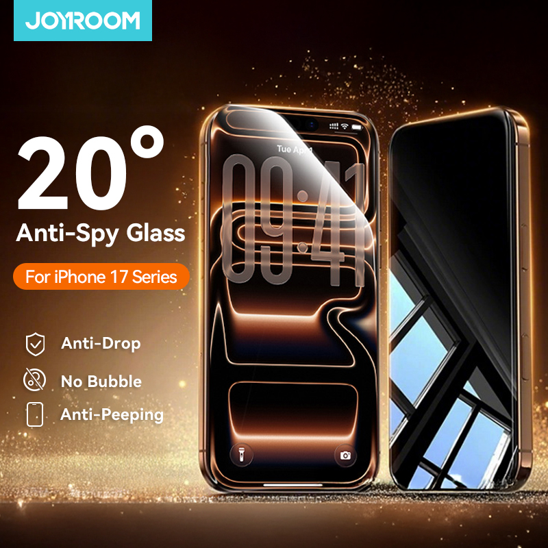 ฟิล์มกระจกกันรอยแบบป้องกันการมองเห็น Joyroom 1/2 ชิ้น สำหรับ iPhone 17 Pro Max ฟิล์มกระจกนิรภัยสำหรับ iPhone Air/17/17 Pro