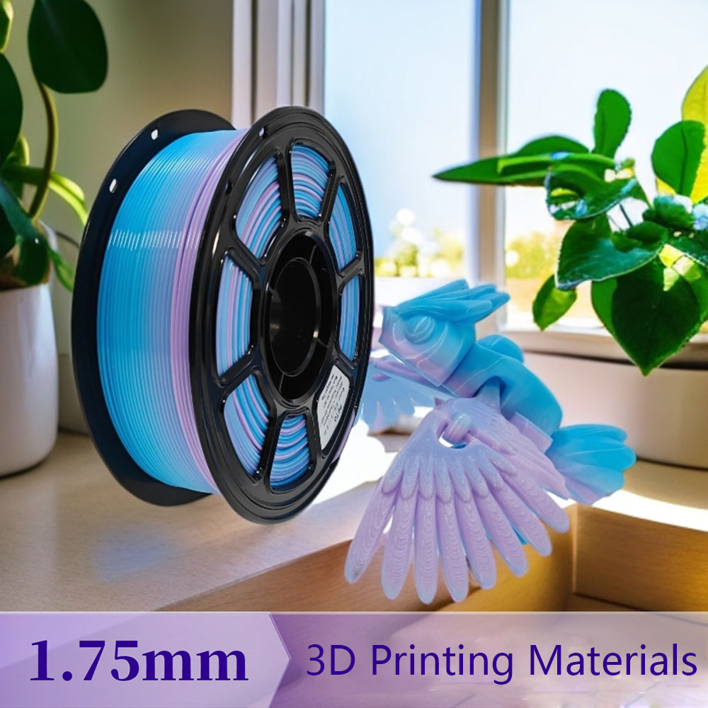 Filamento de arco iris PETG de 1KG, filamento de impresora 3D de 1,75mm, alta dureza, alta resistencia, alto brillo, sin burbujas, materiales de impresión 3D