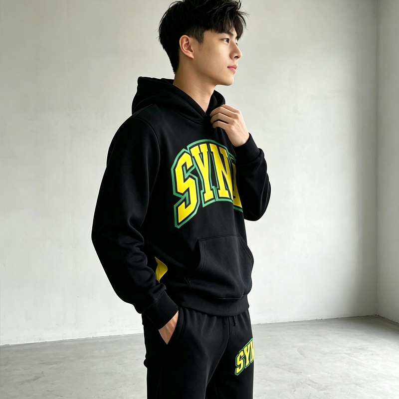 Trendy Sy Letter Printed Hoodie Sweatshirt Autumn Men's Women's High Street Y2K Sports Pants Hip Hop Casual Jogging Clothing