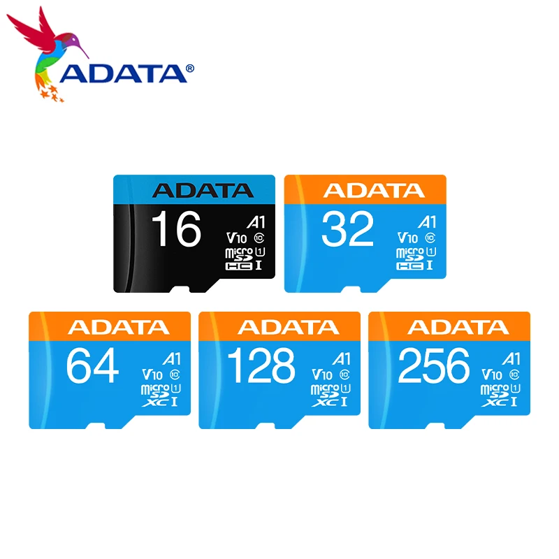 Cartão de memória MicroSD ADATA, Versão de alta velocidade AUSDX UICL10A1, Cartão Micro SD A1C10 V10, 100MB per S Cartão Tacógrafo de Monitoramento
